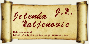 Jelenka Maljenović vizit kartica